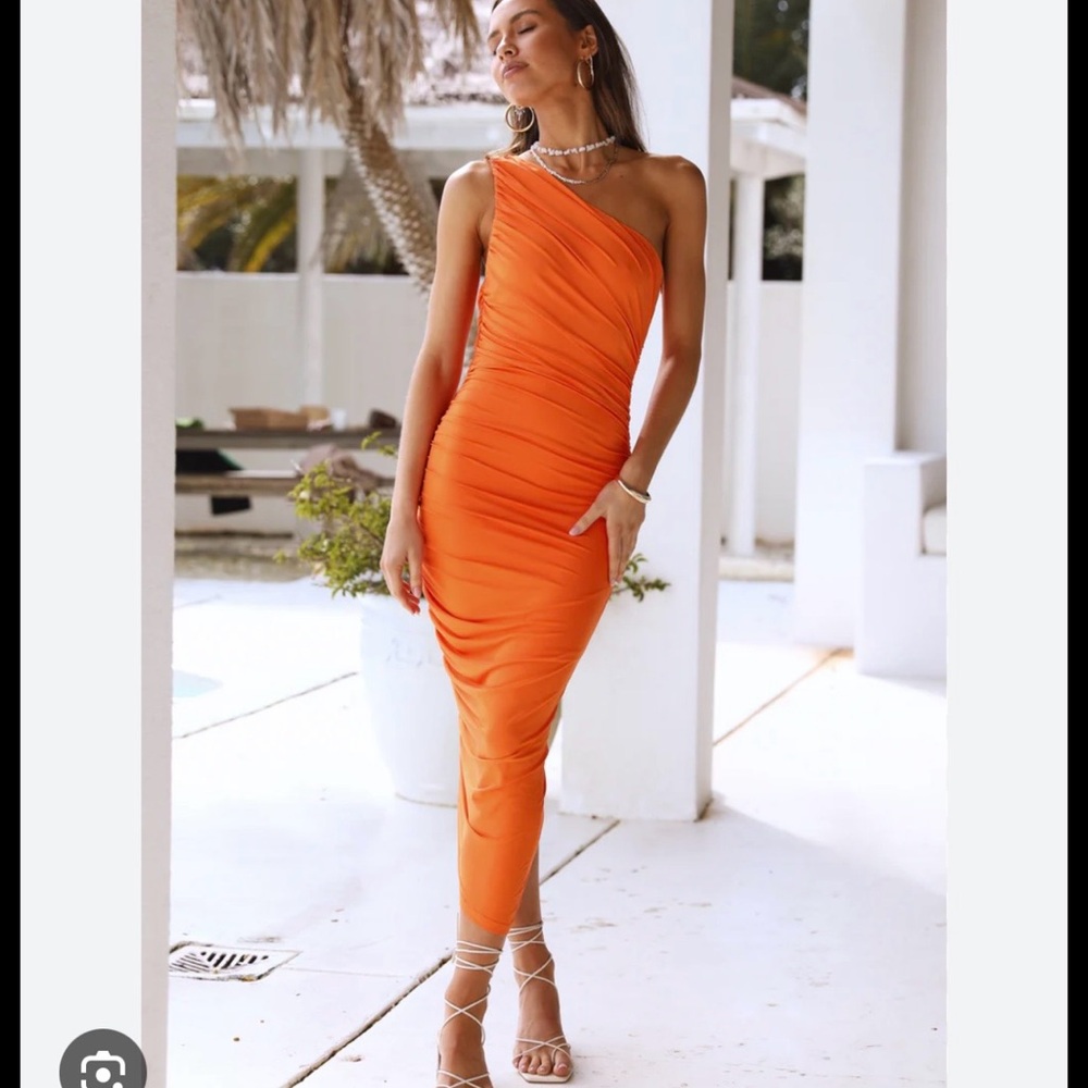 Endless Rose Vibrant Orange Dress